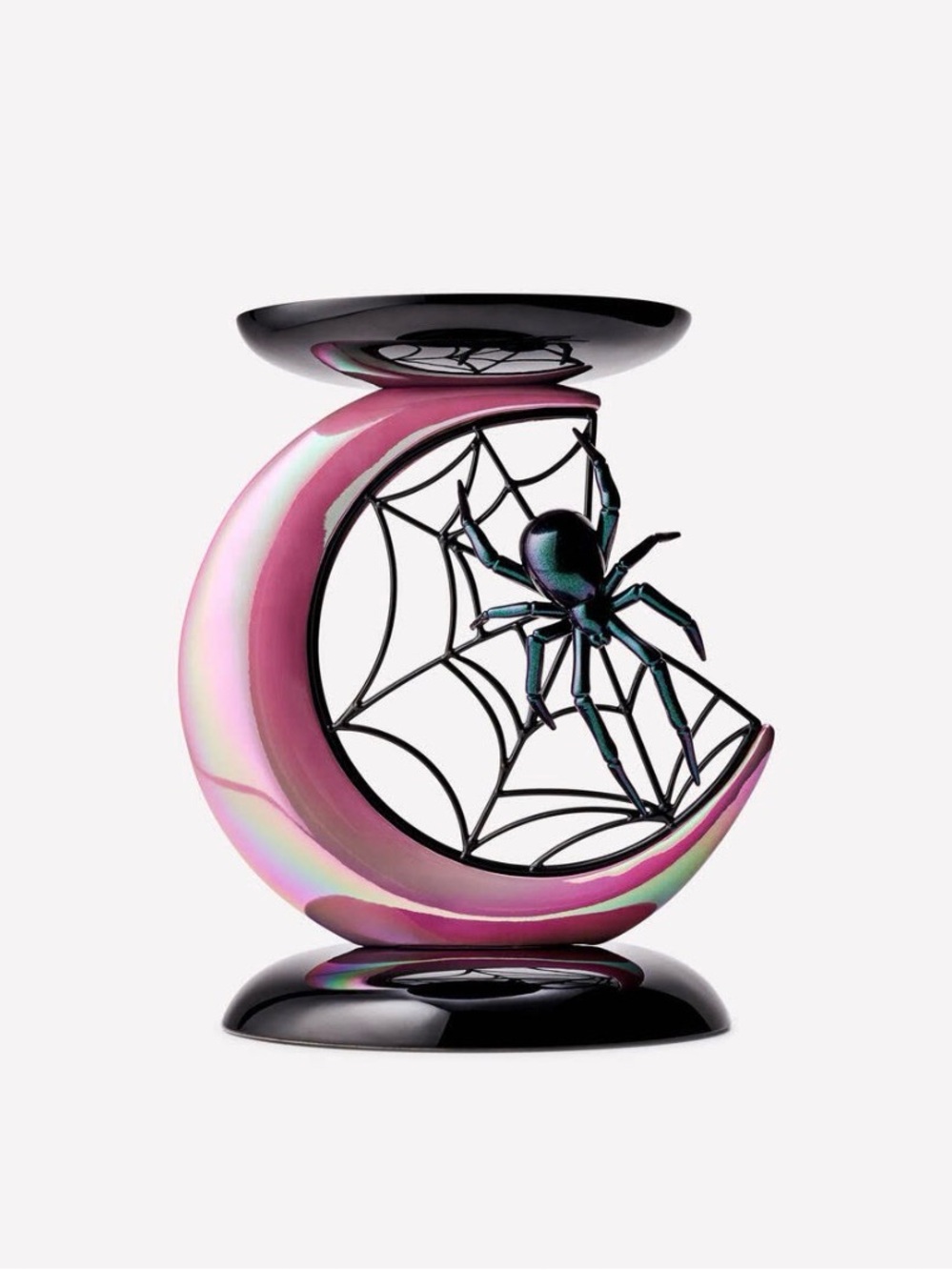Bath and body works Halloween 3 wick Candle Holder spider moon pedestal